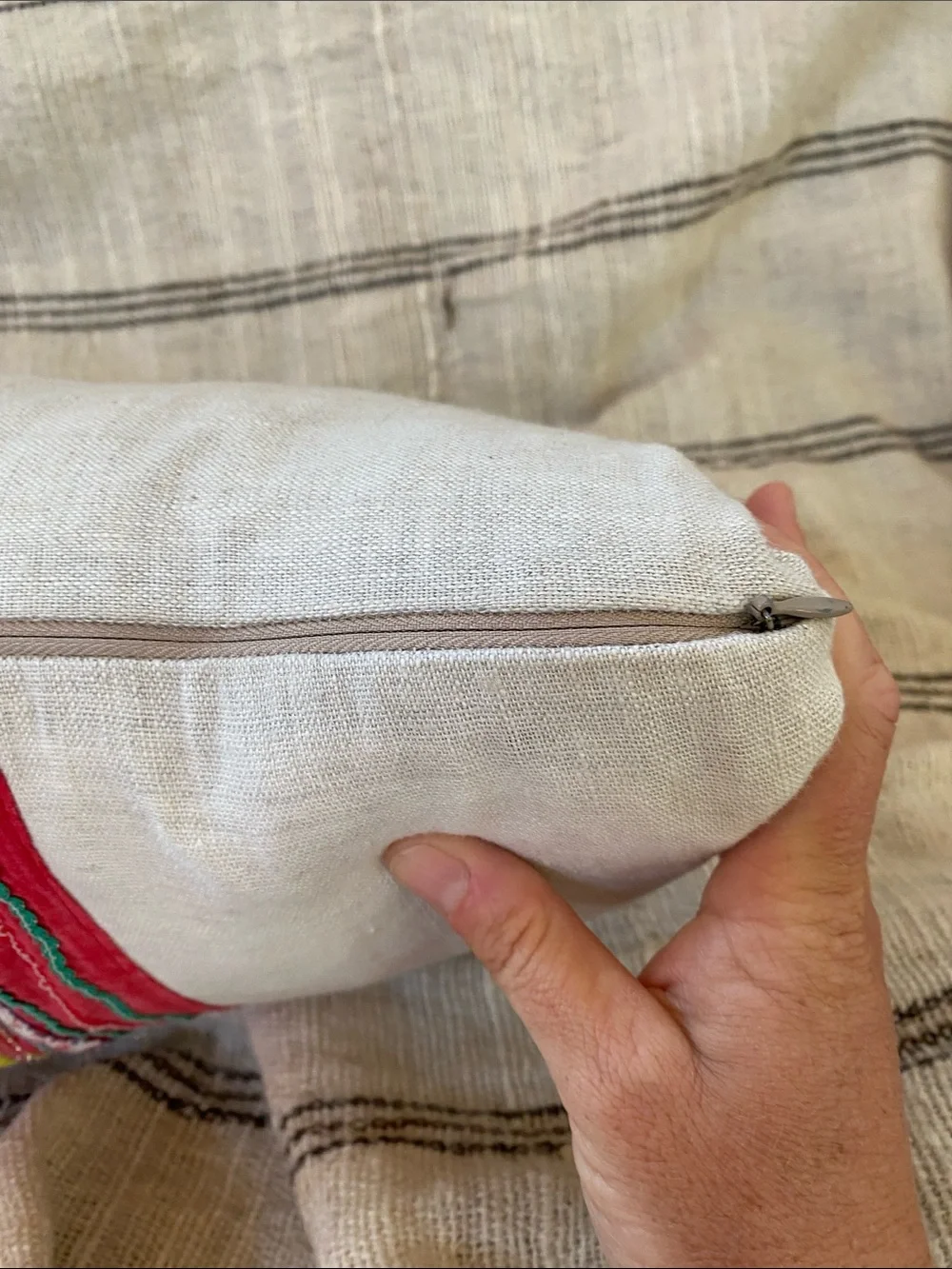 Handmade Hmong Lumbar Pillow